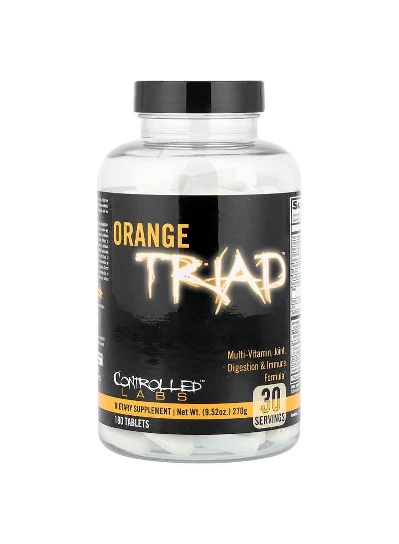 Orange Triad™, Multi-Vitamin, Joint, Digestion & Immune Formula, 180 Tablets